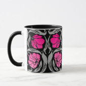 William Morris Pimpernel, Fuchsia Pink und Black Tasse (Links)