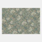 William Morris Pimpernel Gold Sage Green Geschenkpapier Set (Vorderseite 2)