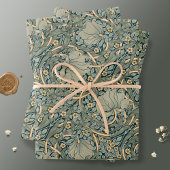 William Morris Pimpernel Gold Sage Green Geschenkpapier Set