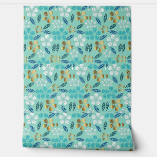 William Morris Pimpernel Green Art Nouveau Floral Tapete