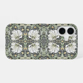 William Morris Pimpernel Komplexes Blumenmuster iPhone 16 Hülle (Rückseite (Horizontal))