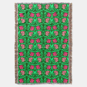 William Morris Pimpernel, Korallenrosa und Grün Decke