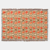 William Morris Pimpernel, Mandarin Orange & Brown Decke (Vorderseite)