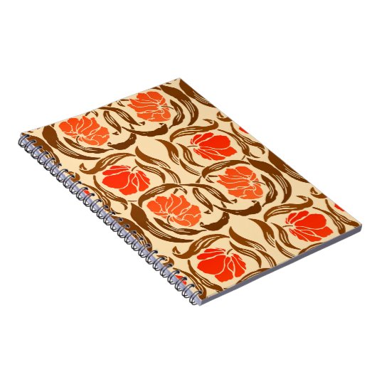 William Morris Pimpernel, Mandarin Orange & Brown Notizblock (Rechte Seite)