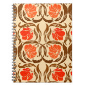 William Morris Pimpernel, Mandarin Orange & Brown Notizblock (Vorderseite)