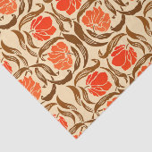 William Morris Pimpernel, Mandarin Orange & Brown Seidenpapier (Ausschnitt)