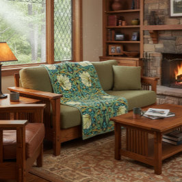 William Morris Pimpernel Mission Style Fleecedecke