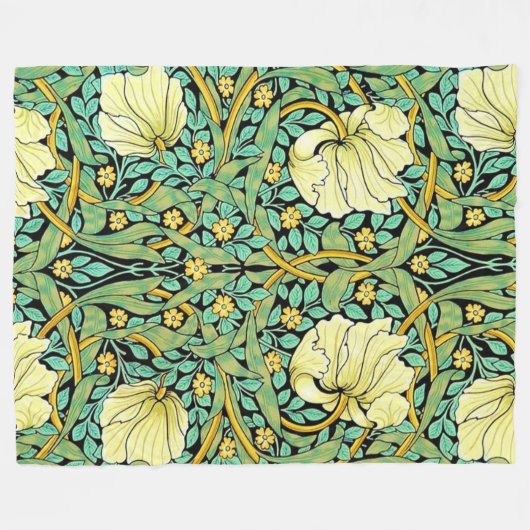 William Morris Pimpernel Mission Style Fleecedecke (Vorderseite (Horizontal))