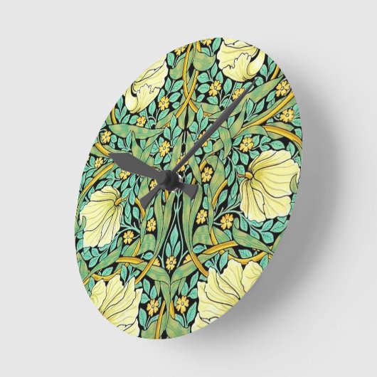 William Morris Pimpernel Mission Style Runde Wanduhr (Winkel)