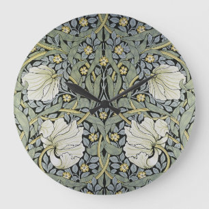 William Morris - Pimpernel-Musterdesign Große Wanduhr
