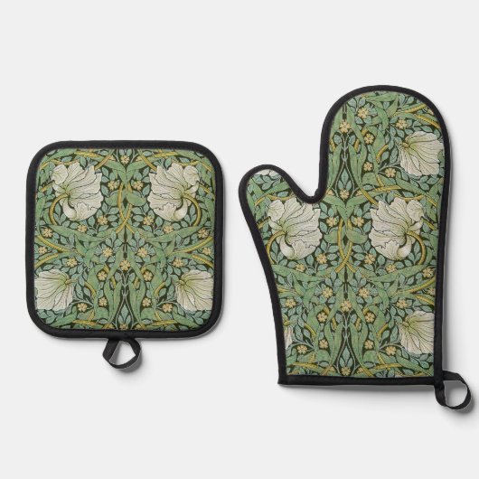 William Morris - Pimpernel Ofenhandschuh & Topflappen-Set (Vorderseite)