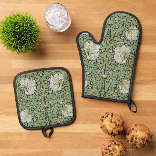 William Morris - Pimpernel Ofenhandschuh & Topflappen-Set (Oben Unten)