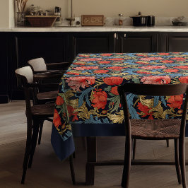 William Morris Pimpernel Pastellblau pinkrot Tischdecke