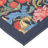 William Morris Pimpernel Pastellblau pinkrot Tischdecke (Schrägansicht)