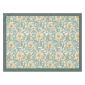William Morris Pimpernel Pastellgrün Elfenbeinblau Tischdecke (Vorderseite (Horizontal))