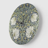 William Morris - Pimpernel Pattern Design Große Wanduhr (Winkel)