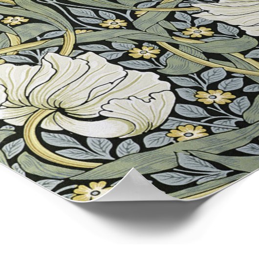 William Morris - Pimpernel Pattern Design Poster (Ecke)