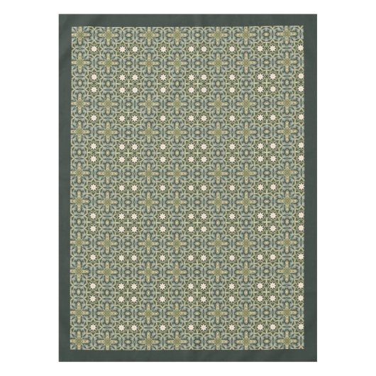 William Morris Pimpernel Pattern Green Gold Tischdecke (Vorderseite)