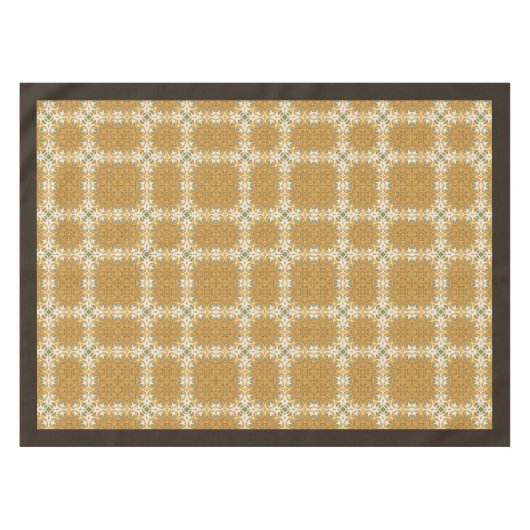 William Morris Pimpernel Pattern Orangenbraun Salb Tischdecke (Vorderseite (Horizontal))