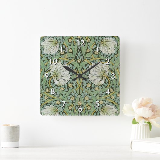 William Morris - Pimpernel Quadratische Wanduhr (Zuhause)