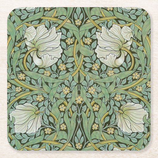William Morris - Pimpernel Rechteckiger Pappuntersetzer (Vorderseite)