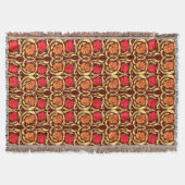 William Morris Pimpernel, Rust Orange und Brown Decke (Vorderseite)
