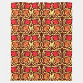 William Morris Pimpernel, Rust Orange und Brown Fleecedecke (Vorderseite)