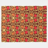 William Morris Pimpernel, Rust Orange und Brown Fleecedecke (Vorderseite (Horizontal))