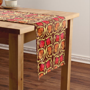 William Morris Pimpernel, Rust Orange und Brown Kurzer Tischläufer