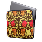 William Morris Pimpernel, Rust Orange und Brown Laptopschutzhülle (Vorderseite Links)