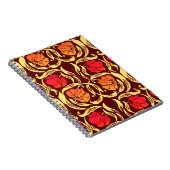 William Morris Pimpernel, Rust Orange und Brown Notizblock (Rechte Seite)