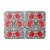 William Morris Pimpernel, Silver Gray und Red Badematte (Vorderseite)
