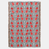 William Morris Pimpernel, Silver Gray und Red Decke (Vorderseite Vertikal)