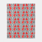 William Morris Pimpernel, Silver Gray und Red Fleecedecke (Vorderseite)
