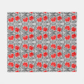 William Morris Pimpernel, Silver Gray und Red Fleecedecke (Vorderseite (Horizontal))