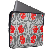 William Morris Pimpernel, Silver Gray und Red Laptopschutzhülle (Vorne Rechts)
