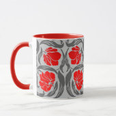 William Morris Pimpernel, Silver Gray und Red Tasse (Links)