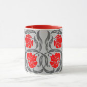 William Morris Pimpernel, Silver Gray und Red Tasse (Zentrum)