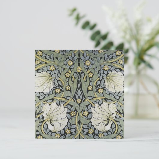 William Morris - Pimpernel-Tapeten-Entwurf Einladung (Stehend Vorderseite)