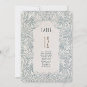 William Morris Pimpernel Tischnummer Card (Vorderseite)