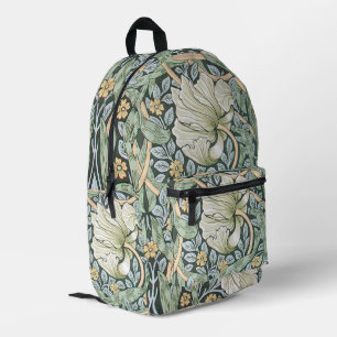 William Morris Pimpernel Tulpen Botanische Kunst Bedruckter Rucksack