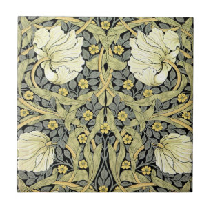 William Morris Pimpernel Tulpen Botanische Kunst Fliese