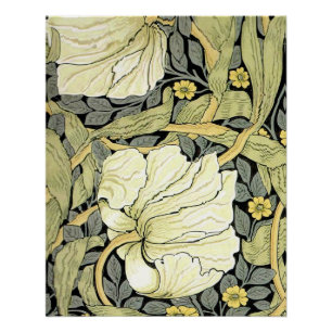 William Morris Pimpernel Tulpen Botanische Kunst Poster