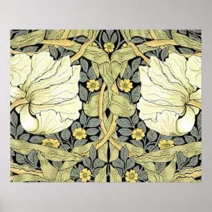 William Morris Pimpernel Tulpen Botanische Kunst Poster