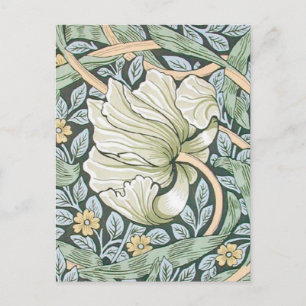 William Morris Pimpernel Tulpen Botanische Kunst Postkarte