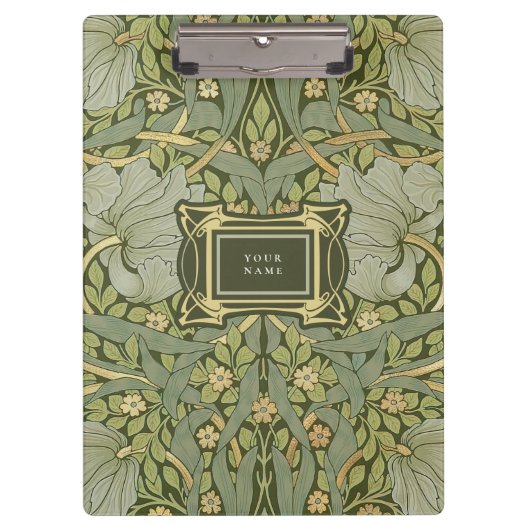 William Morris Pimpernel Vintag Pattern Clipboard Klemmbrett (Vorderseite)