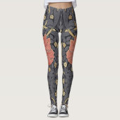 William Morris Pimpernel Vintag Pattern Leggings (Vorderseite)