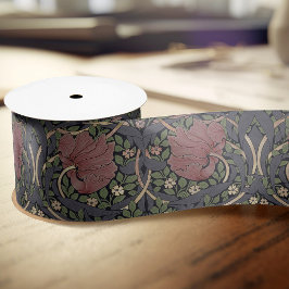 William Morris Pimpernel Vintag Pattern Satin Rib Satinband