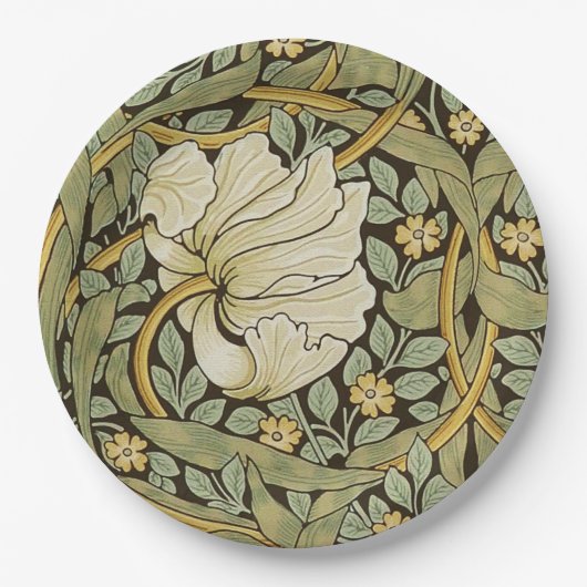 William Morris Pimpernel Vintag Pre-Raphaelite Pappteller (Vorderseite)