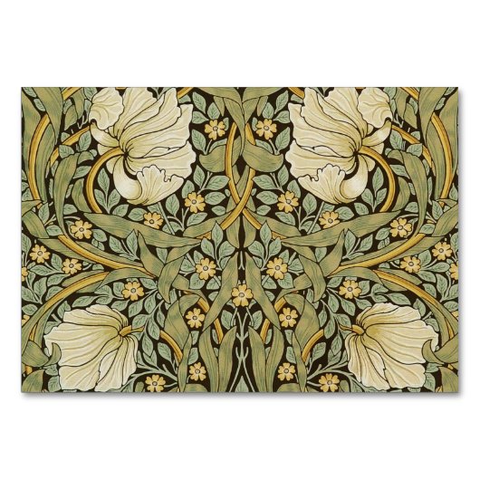 William Morris Pimpernel Vintag Pre-Raphaelite Tischnummer (Vorderseite)